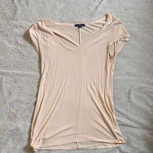 GAP Light Yellow V-Neck Short Sleeve Tee